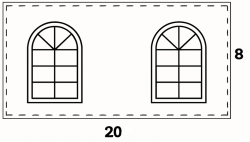 20' Cathedral Window Wall
