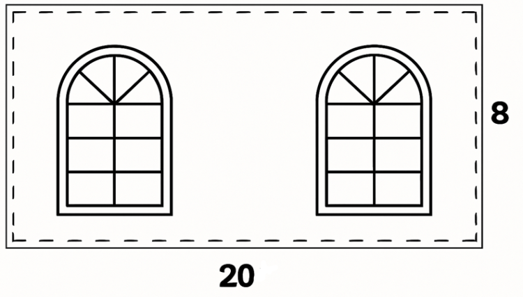 20' Cathedral Window Wall