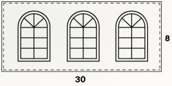 30' Cathedral Window Wall