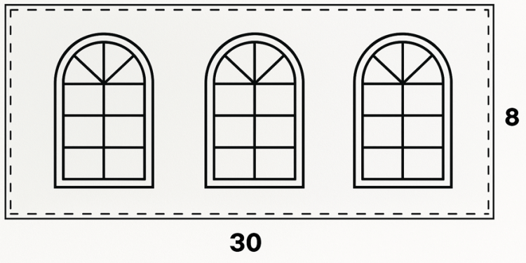 30' Cathedral Window Wall