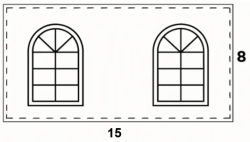15' Cathedral Window Wall